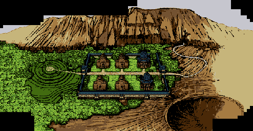 Thumbnail for a map of Kyushu for the SNES game Maten Densetsu: Senritsu no Ooparts.