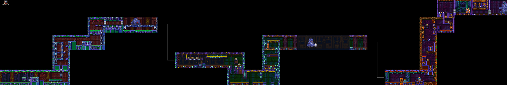 Thumbnail for a map of King's Palace Stage 2 for the SNES game Mega Man & Bass.