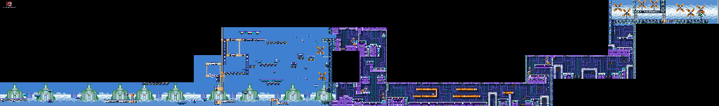 Thumbnail for a map of Tengu Man for the SNES game Mega Man & Bass.