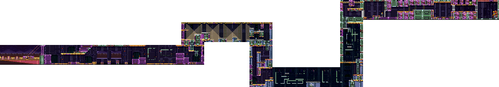 Thumbnail for a map of Dr. Wily's Castle Level 1 for the SNES game Mega Man VII.
