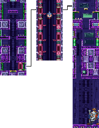 Thumbnail for a map of Dr. Wily's Castle Level 4 for the SNES game Mega Man VII.