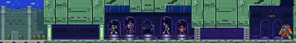 Thumbnail for a map of Robot Museum for the SNES game Mega Man VII.