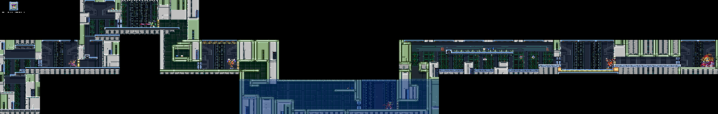 Thumbnail for a map of Sigma's Fortress Stage 3 for the SNES game Mega Man X.