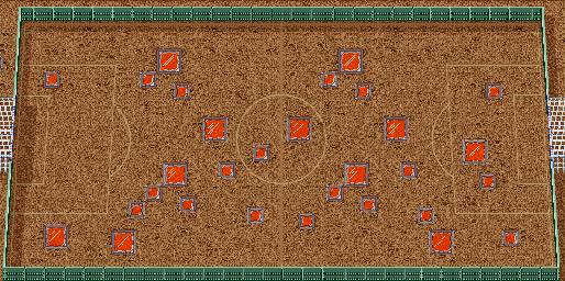 Thumbnail for a map of Fire Field for the SNES game Mega Man's Soccer.