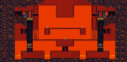 Thumbnail for a map of Head To Head Foundry 2 for the SNES game Metal Warriors.
