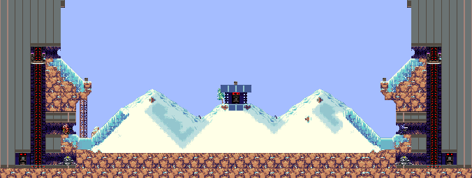 Thumbnail for a map of Head To Head Mountain for the SNES game Metal Warriors.