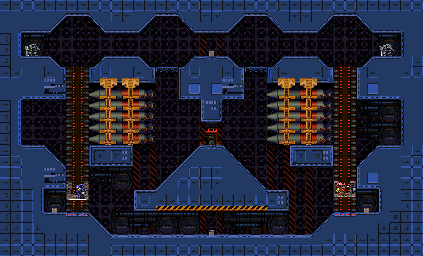 Thumbnail for a map of Head To Head Rockets Warehouse for the SNES game Metal Warriors.