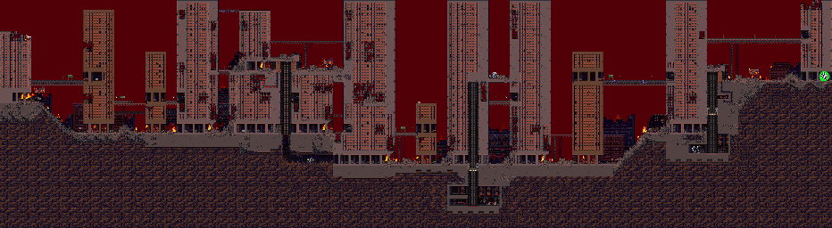 Thumbnail for a map of Mission Seven: Fire 1 for the SNES game Metal Warriors.