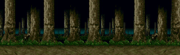 Thumbnail for a map of Living Forest for the SNES game Mortal Kombat II.