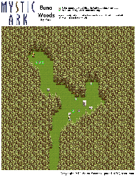 Thumbnail for a map of Machine World Buna Woods for the SNES game Mystic Ark.