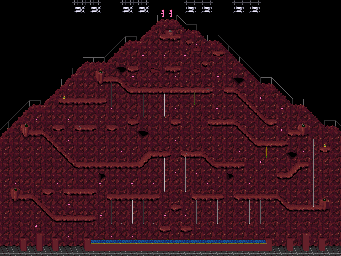 Thumbnail for a map of Aggro Crag (Variant 3) (Red) for the SNES game Nickelodeon GUTS.