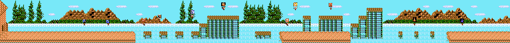 Thumbnail for a map of Ninja Gaiden Act III - Scene 1 for the SNES game Ninja Gaiden Trilogy.