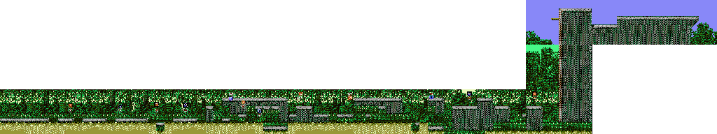 Thumbnail for a map of Ninja Gaiden Act IV - Scene 1 for the SNES game Ninja Gaiden Trilogy.