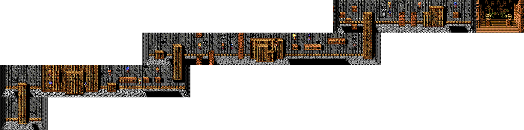 Thumbnail for a map of Ninja Gaiden Act IV - Scene 3 for the SNES game Ninja Gaiden Trilogy.