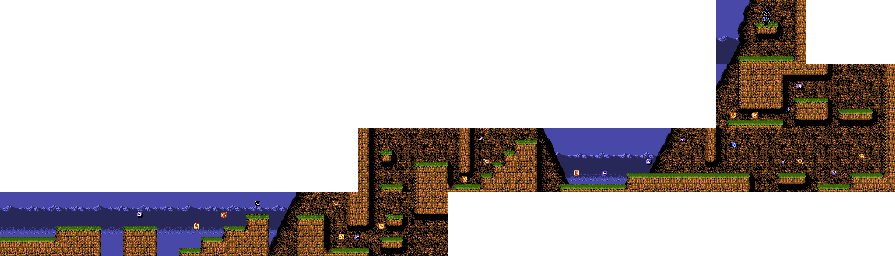 Thumbnail for a map of Ninja Gaiden - Episode II: The Dark Sword Of Chaos Act II - Scene 2 for the SNES game Ninja Gaiden Trilogy.