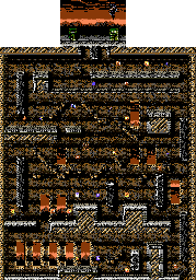 Thumbnail for a map of Ninja Gaiden - Episode II: The Dark Sword Of Chaos Act III - Scene 2 for the SNES game Ninja Gaiden Trilogy.