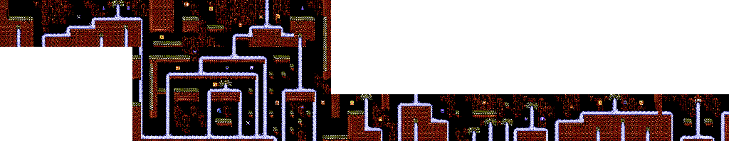 Thumbnail for a map of Ninja Gaiden - Episode II: The Dark Sword Of Chaos Act IV - Scene 2 for the SNES game Ninja Gaiden Trilogy.