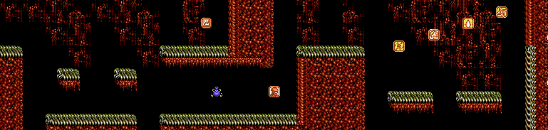 Thumbnail for a map of Ninja Gaiden - Episode II: The Dark Sword Of Chaos Act V - Scene 1 for the SNES game Ninja Gaiden Trilogy.