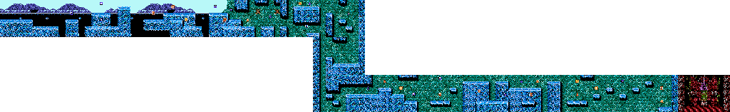 Thumbnail for a map of Ninja Gaiden - Episode II: The Dark Sword Of Chaos Act V - Scene 3 for the SNES game Ninja Gaiden Trilogy.