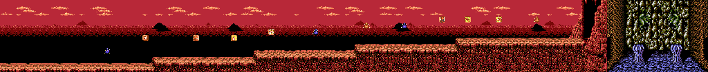 Thumbnail for a map of Ninja Gaiden - Episode II: The Dark Sword Of Chaos Act VI - Scene 2 for the SNES game Ninja Gaiden Trilogy.