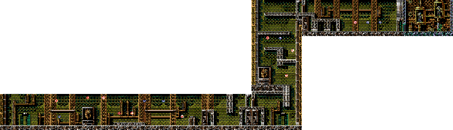 Thumbnail for a map of Ninja Gaiden - Episode III: The Ancient Ship Of Doom Act I - Scene 1 for the SNES game Ninja Gaiden Trilogy.