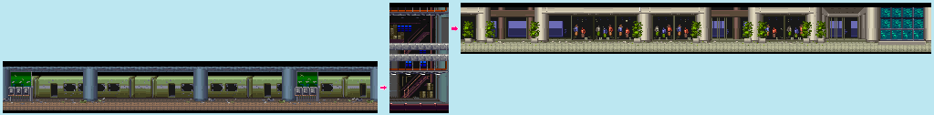 Thumbnail for a map of Stage 3 for the SNES game The Ninja Warriors.