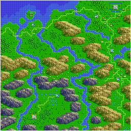 Thumbnail for a map of Deneb's Garden for the SNES game Ogre Battle: The March Of The Black Queen.