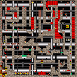 Thumbnail for a map of Round 96 - Master 7: Labyrinth for the SNES game On The Ball.