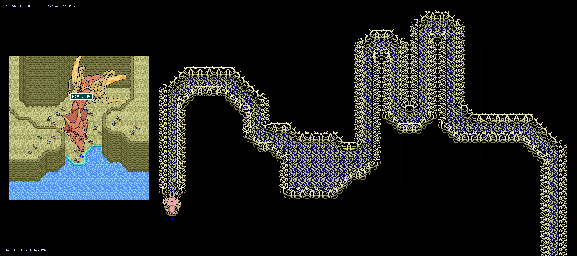 Thumbnail for a map of Dragon Mountain for the SNES game Paladin's Quest.