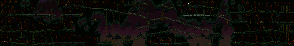 Thumbnail for a map of Tazamul Mines for the SNES game Pitfall: The Mayan Adventure.