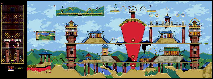 Thumbnail for a map of Akrillic Plok Town for the SNES game Plok!.