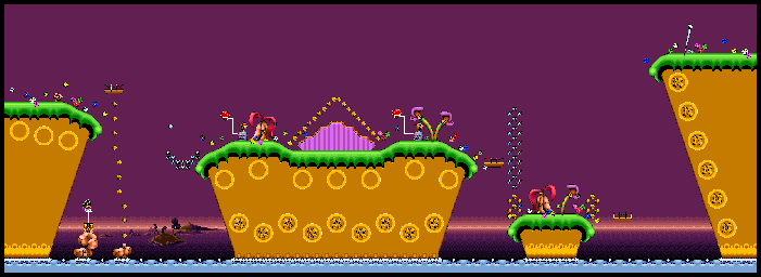 Thumbnail for a map of Cotton Island Crazy Cradles for the SNES game Plok!.