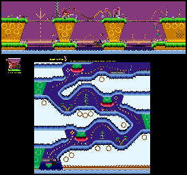 Thumbnail for a map of Cotton Island Rickety Bridge for the SNES game Plok!.