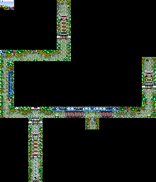 Thumbnail for a map of Stage 2: Exotic Country Road (Unmarked) for the SNES game Pocky & Rocky 2.