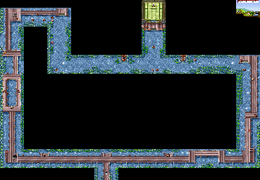 Thumbnail for a map of Stage 4: Bridge Over Kappa River (Unmarked) for the SNES game Pocky & Rocky 2.