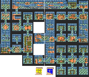Thumbnail for a map of Area 01: Dungeon for the SNES game Power Soukoban.