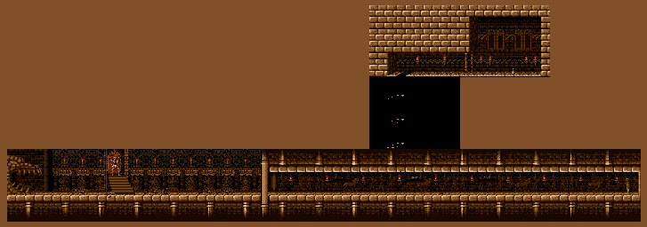 Thumbnail for a map of Level 17 for the SNES game Prince Of Persia.