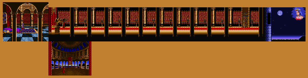 Thumbnail for a map of Level 20 (On Time) for the SNES game Prince Of Persia.