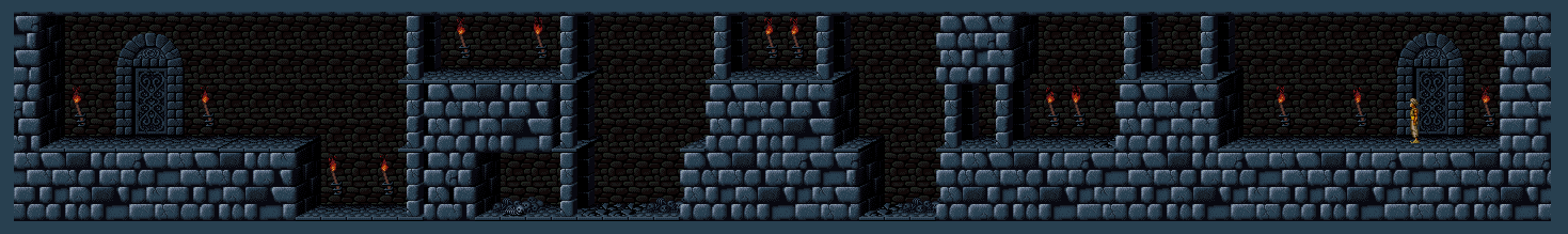 Thumbnail for a map of Training 1 for the SNES game Prince Of Persia.