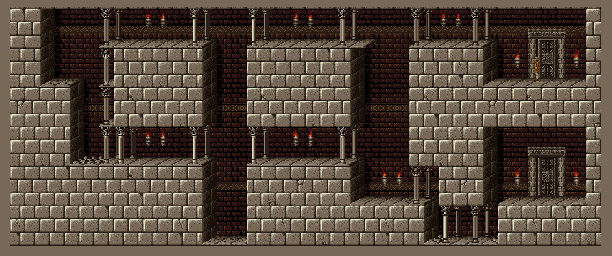 Thumbnail for a map of Training 3 for the SNES game Prince Of Persia.