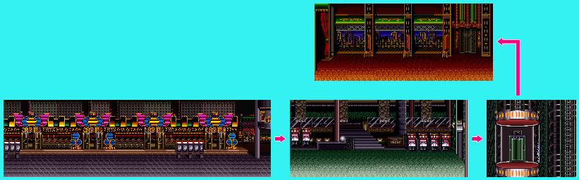 Thumbnail for a map of Mission 1 for the SNES game Return Of Double Dragon.