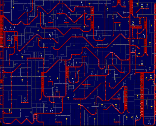 Thumbnail for a map of "Quantum Beep" 5-2 (Unmarked) for the SNES game Road Runner's Death Valley Rally.