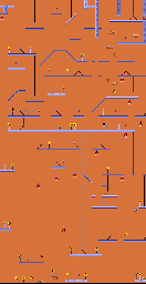 Thumbnail for a map of "Rock 'N Rivet" 2-2 (Unmarked) for the SNES game Road Runner's Death Valley Rally.
