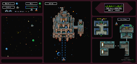 Thumbnail for a map of Space, Space Fortress (Exterior) & Metal Iron for the SNES game Robotrek.