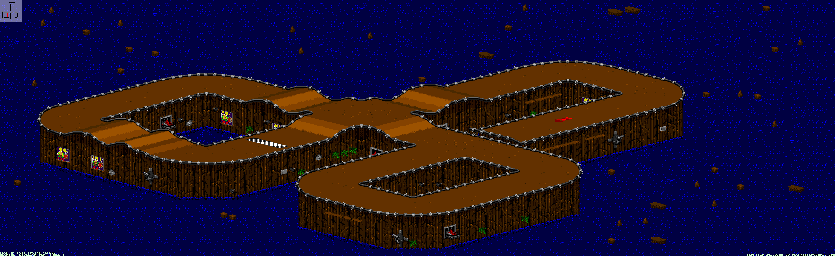 Thumbnail for a map of Bogmire - Divisions B & A Track 4 for the SNES game Rock N' Roll Racing.