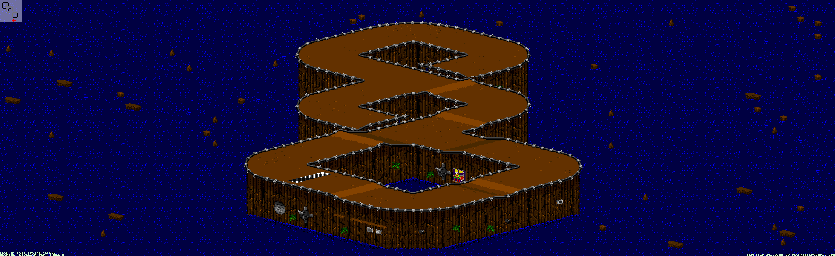 Thumbnail for a map of Bogmire - Divisions B & A Track 5 for the SNES game Rock N' Roll Racing.
