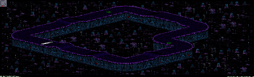 Thumbnail for a map of Drakonis - Divisions B & A Track 1 for the SNES game Rock N' Roll Racing.