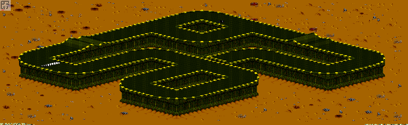 Thumbnail for a map of New Mojave - Divisions B & A Track 1 for the SNES game Rock N' Roll Racing.