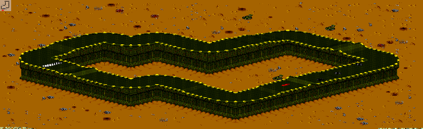 Thumbnail for a map of New Mojave - Divisions B & A Track 2 for the SNES game Rock N' Roll Racing.