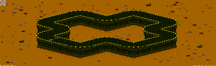 Thumbnail for a map of New Mojave - Divisions B & A Track 6 for the SNES game Rock N' Roll Racing.